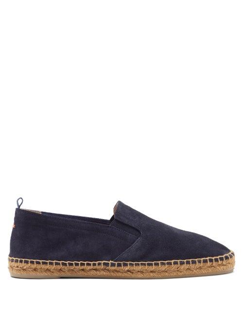 Matchesfashion.com Castaer - Joel Suede & Jute Espadrilles - Mens - Navy