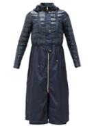 Matchesfashion.com Herno - Quilted Technical-fabric Hooded Coat - Womens - Navy