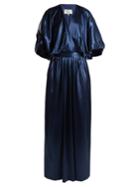Maison Margiela V-neck Draped Satin Gown