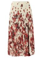 Matchesfashion.com Altuzarra - Kemmaren Ikat-print Georgette Midi Skirt - Womens - Cream Multi
