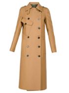 Matchesfashion.com Rochas - Double Breasted Wool Blend Trench Coat - Womens - Beige