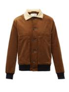 Matchesfashion.com Oliver Spencer - Linfield Cotton-blend Corduroy Bomber Jacket - Mens - Brown