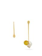 Matchesfashion.com Albus Lumen - X Ryan Storer Gold Mouth Mismatched Shell Earrings - Womens - Gold