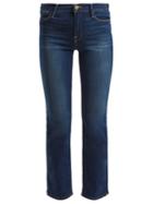 Matchesfashion.com Frame - Le High Straight Leg Cropped Jeans - Womens - Dark Blue