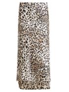 Raey Bias Godet Leopard-print Twill Slip Skirt