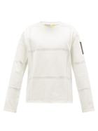 Matchesfashion.com 5 Moncler Craig Green - Woven Stripes Cotton Long-sleeved T-shirt - Mens - White