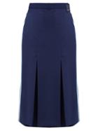 Matchesfashion.com Prada - Wrap Front Technical Jersey Skirt - Womens - Blue