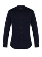 Matchesfashion.com Giorgio Armani - Slim Fit Cotton Shirt - Mens - Navy