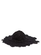Matchesfashion.com Cecilie Bahnsen - Pluto Wide Brim Crochet Hat - Womens - Black