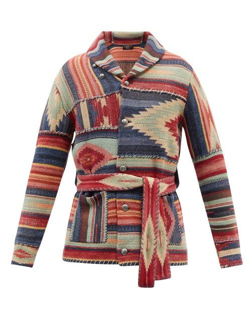 Rrl - Shawl-collar Patchwork Cardigan - Mens - Multi