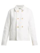 Matchesfashion.com Connolly - Double Breasted Cotton Piqu Cardigan - Womens - White