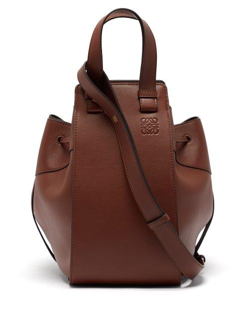 Matchesfashion.com Loewe - Hammock Medium Grained Leather Tote - Womens - Dark Brown