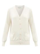 Matchesfashion.com Lee Mathews - Buttoned Cotton-blend Cardigan - Womens - Ivory