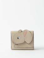 Anya Hindmarch - Rabbit Grained-leather Tri-fold Wallet - Womens - Light Grey