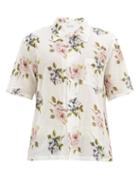 Matchesfashion.com Our Legacy - Box Rose-print Cotton-voile Shirt - Mens - White Multi