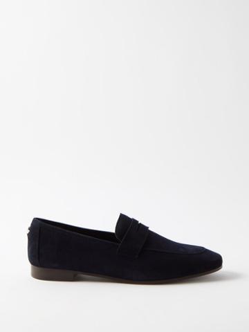 Bougeotte - Flneur Suede Loafers - Womens - Navy