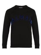 Matchesfashion.com Balmain - Logo Cotton Sweatshirt - Mens - Black
