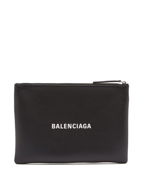 Matchesfashion.com Balenciaga - Everyday M Leather Pouch - Mens - Black Multi