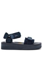 Matchesfashion.com Suicoke - Cel-v Velcro-strap Flatform Sandals - Womens - Navy
