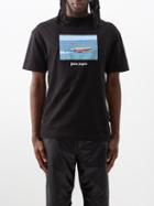 Palm Angels - Getty Speedboat-print Cotton-jersey T-shirt - Mens - Black White