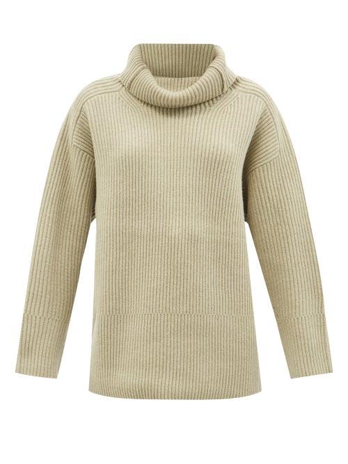 Joseph - Cardigan-stitch Wool Sweater - Womens - Khaki