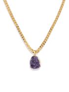 Crystal Haze - Amethyst & 18kt Gold-plated Necklace - Womens - Purple