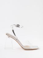 Gianvito Rossi - Cosmic 85 Perspex-heel Pvc And Leather Sandals - Womens - Silver