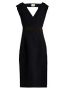 Maison Rabih Kayrouz V-neck Wool-felt Midi Dress