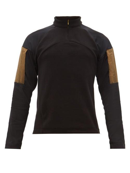 Matchesfashion.com Cottweiler - Quarter Zip Cotton Blend Track Top - Mens - Black
