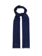Matchesfashion.com Paul Smith - Logo Embroidered Linen Scarf - Mens - Navy