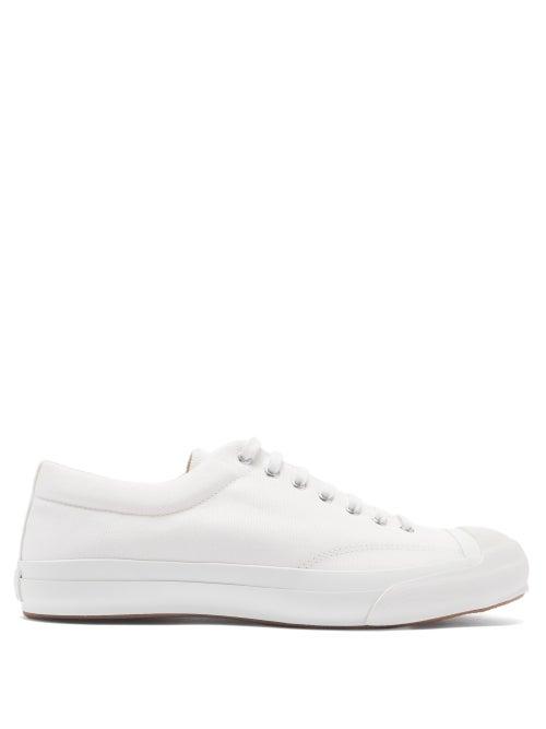 Moonstar - Gym Court Vulcanised-rubber Canvas Trainers - Mens - White