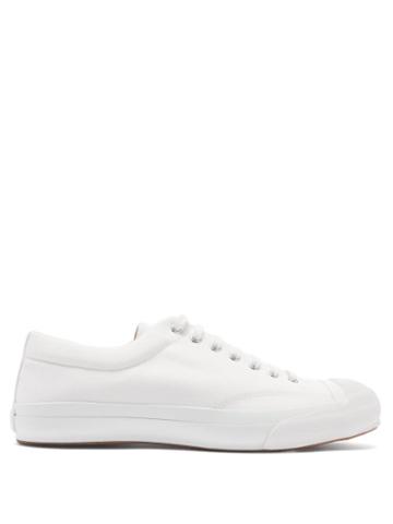 Moonstar - Gym Court Vulcanised-rubber Canvas Trainers - Mens - White