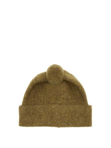 Matchesfashion.com Mhl By Margaret Howell - Bobble Shetland Wool Felt Beanie Hat - Womens - Green