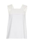 A.l.c. Evans Crochet-trimmed Stretch-cotton Top