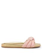 Matchesfashion.com Charlotte Olympia - X Adriana Degreas Knot Slides - Womens - Light Pink