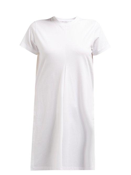 Matchesfashion.com Jw Anderson - Waterfall Cotton Jersey T Shirt - Womens - White
