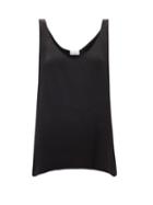 Raey - Babylock-edged Scoop-neck Cami - Womens - Black