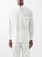 L.e.j - Flap-pocket Cotton-wool Blend Shirt - Mens - Cream