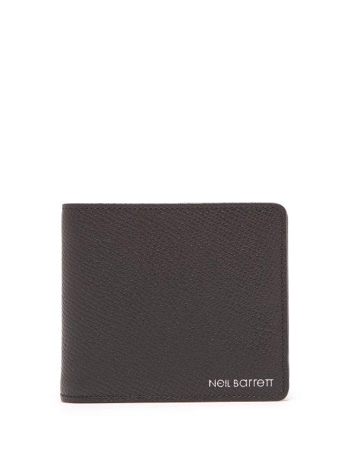 Matchesfashion.com Neil Barrett - Full Grain Leather Bi Fold Wallet - Mens - Black