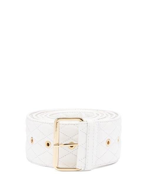 Matchesfashion.com Dodo Bar Or - Elina Quilted-leather Belt - Womens - White
