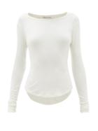 Matchesfashion.com Frances De Lourdes - Romy Cashmere Blend Long Sleeved T Shirt - Womens - Ivory