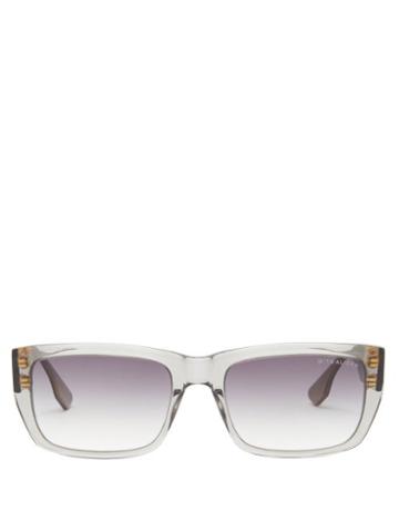 Dita Eyewear - Alican Square Acetate And Metal Sunglasses - Mens - Crystal