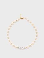 Timeless Pearly - Love Pearl & Gold-plated Beaded Necklace - Womens - Gold Multi