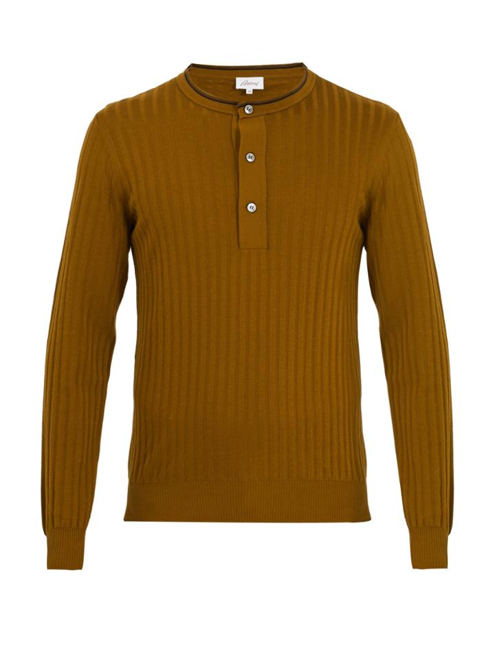 Brioni Crew-neck Cotton-blend Sweater