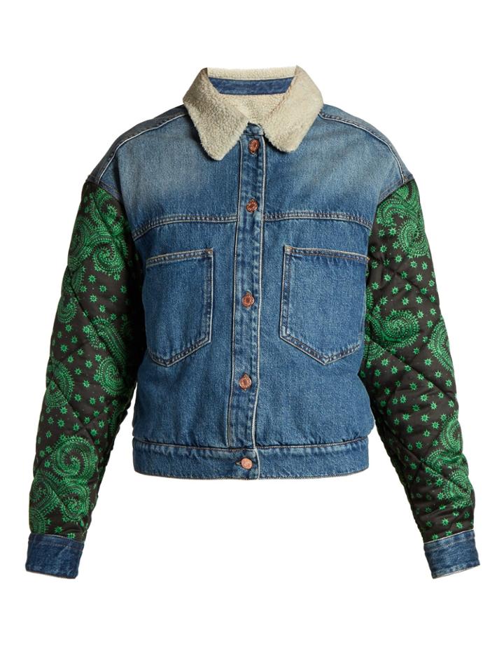 Isabel Marant Étoile Chrissa Contrast-sleeve Denim Jacket
