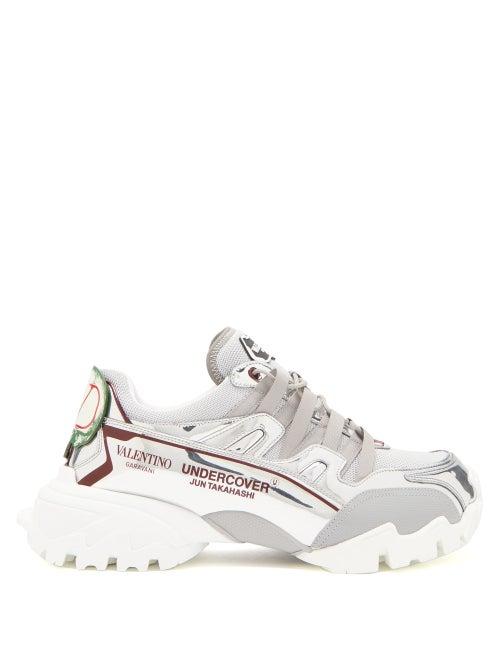 Matchesfashion.com Valentino - X Undercover Metallic Trainers - Mens - Silver