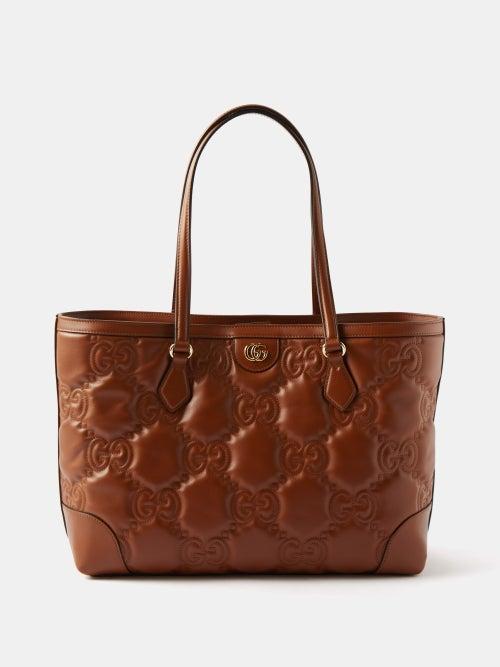 Gucci - Gg-matelass Leather Tote Bag - Womens - Tan