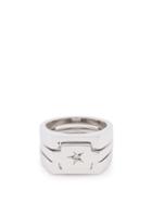 Matchesfashion.com Alan Crocetti - Star Diamond Embellished Sterling Silver Ring - Mens - Silver
