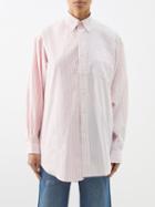 E.l.v. Denim - The Diana Striped-cotton Shirt - Womens - Pink Multi