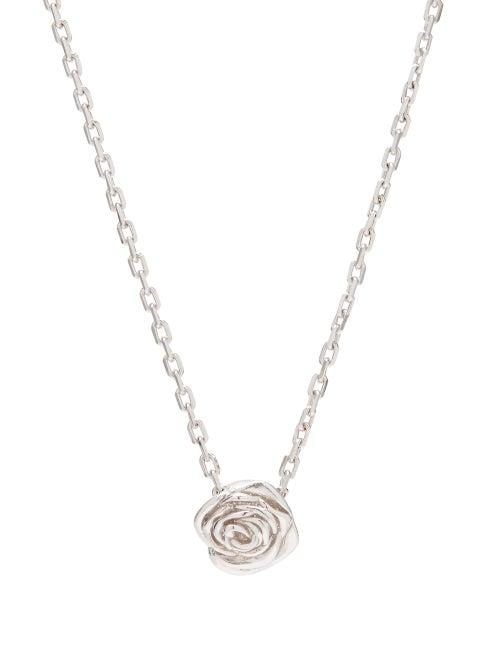 Matchesfashion.com Alan Crocetti - Rose Sterling Silver Necklace - Mens - Silver